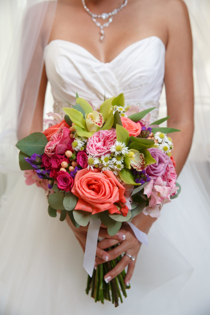 Multicolor handtied bridal bouquet 